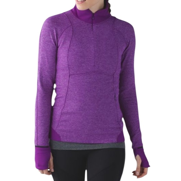 Lululemon Runderful 1/2 Zip Pullover Tender Violet Rulu Size 8 Run Workout Gym - Picture 1 of 16